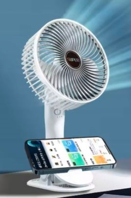 Portable Fan with Clip for Desk people Trolley USB Rechargeable 360° Manufacturer code super