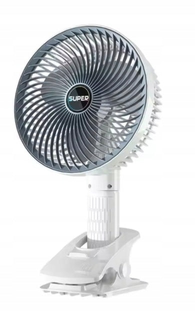 Portable Fan with Clip for Desk people Trolley USB Rechargeable 360°