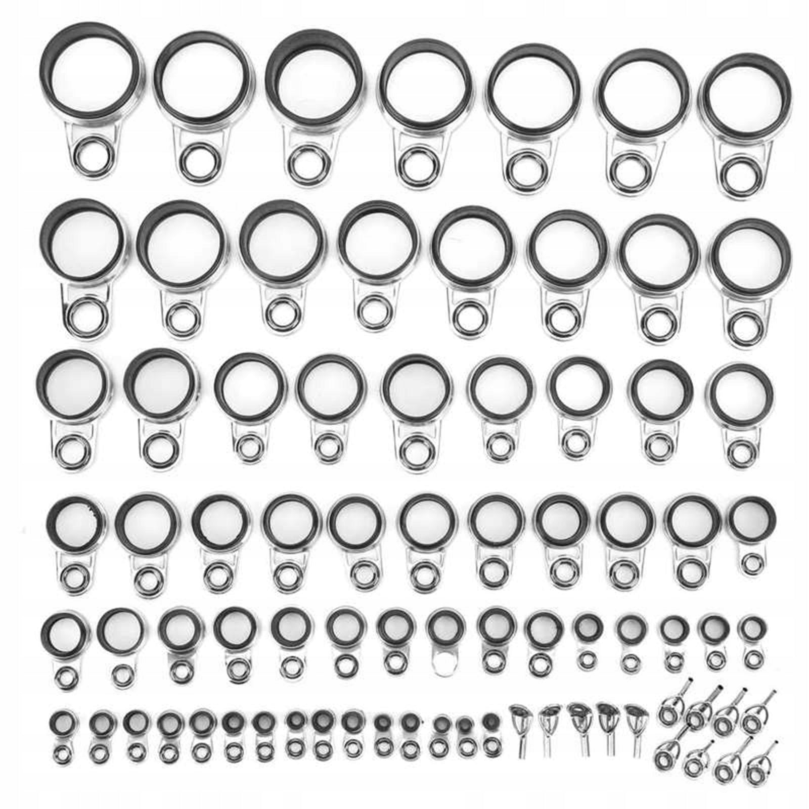 Portable Fishing Rod Guides Line Rings Wire Loop Guide Eye Telescopic 33pcs Manufacturer code Does not apply