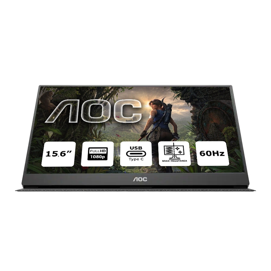 Portable Gaming Monitor AOC 15,6" 1920*1080P IPS HDR 100%sRGB USB-C Packaging status original