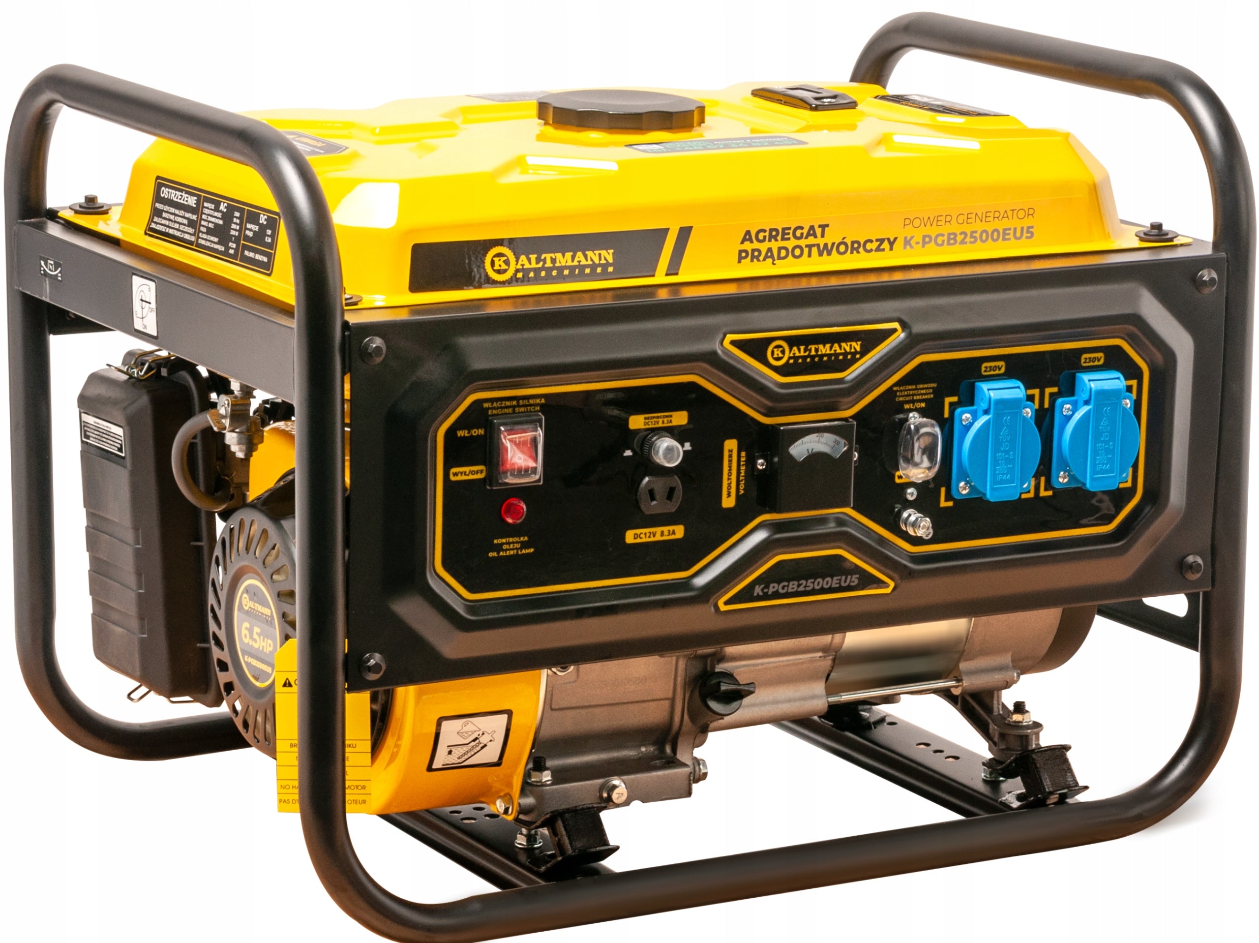 Portable Generator Set 2,2kW 6,5HP AVR petrol Generator Kaltmann