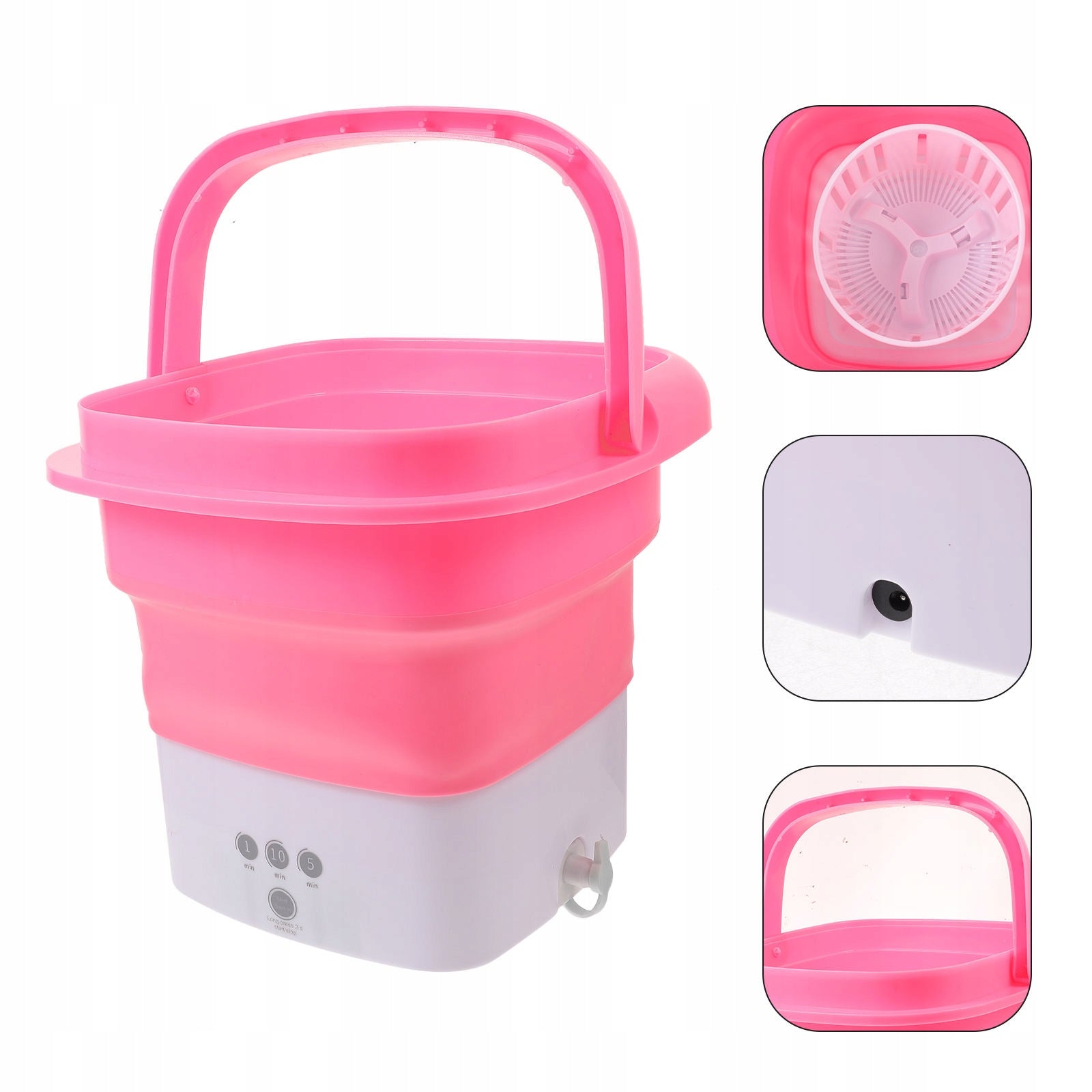 Portable HANDHELD HIKING WASHING MACHINE FOR CLOTHES IDEAL FOR TRAVEL Foldable Water tank capacity 2800 ml