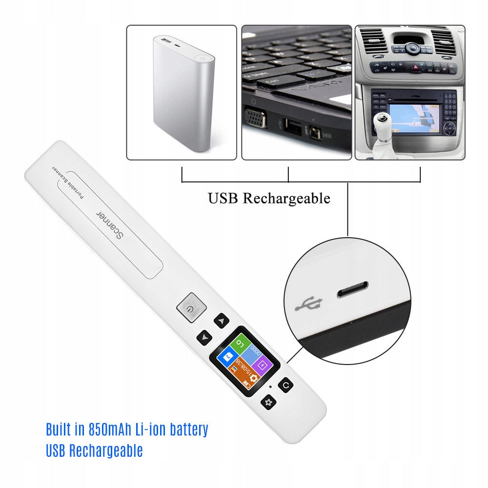 Portable Hand Wand Document/ Book/ Images Scanner 1050dpi XT Printing technology other