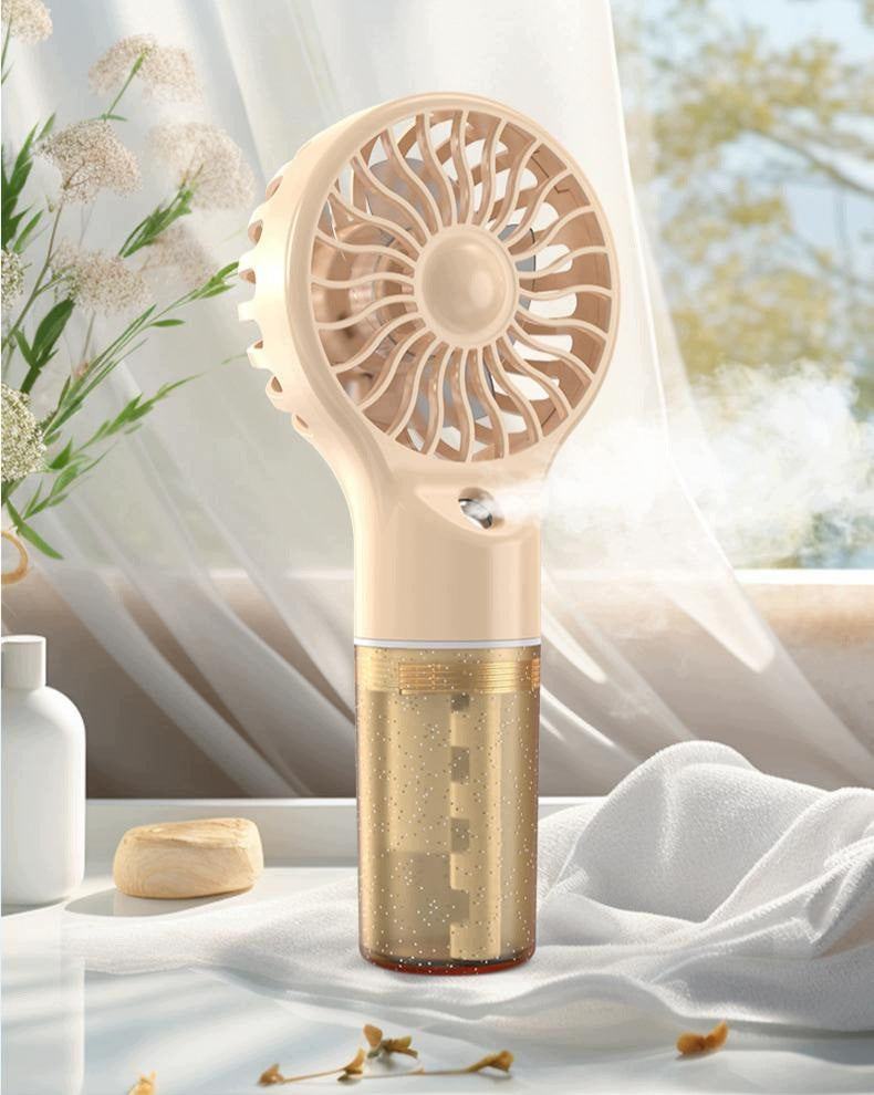 Portable Handheld Fan with Spray Function, 4 Speed Degrees 500mA