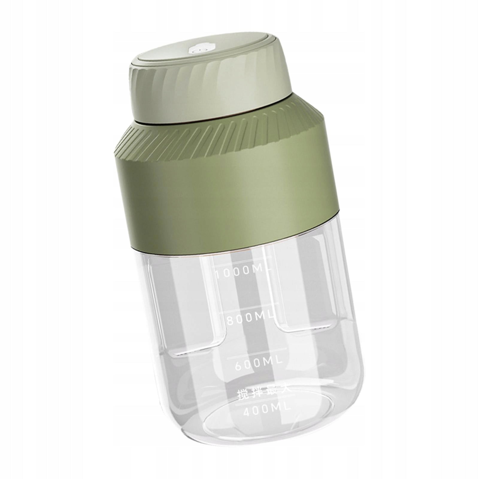 Portable Juicer Blender 1000ml USB Sports Bottle Drinking Green Single Lid Brand no brand
