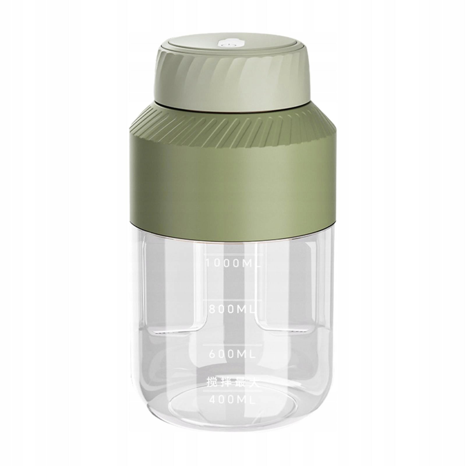 Portable Juicer Blender 1000ml USB Sports Bottle Drinking Green Single Lid Dominant color other
