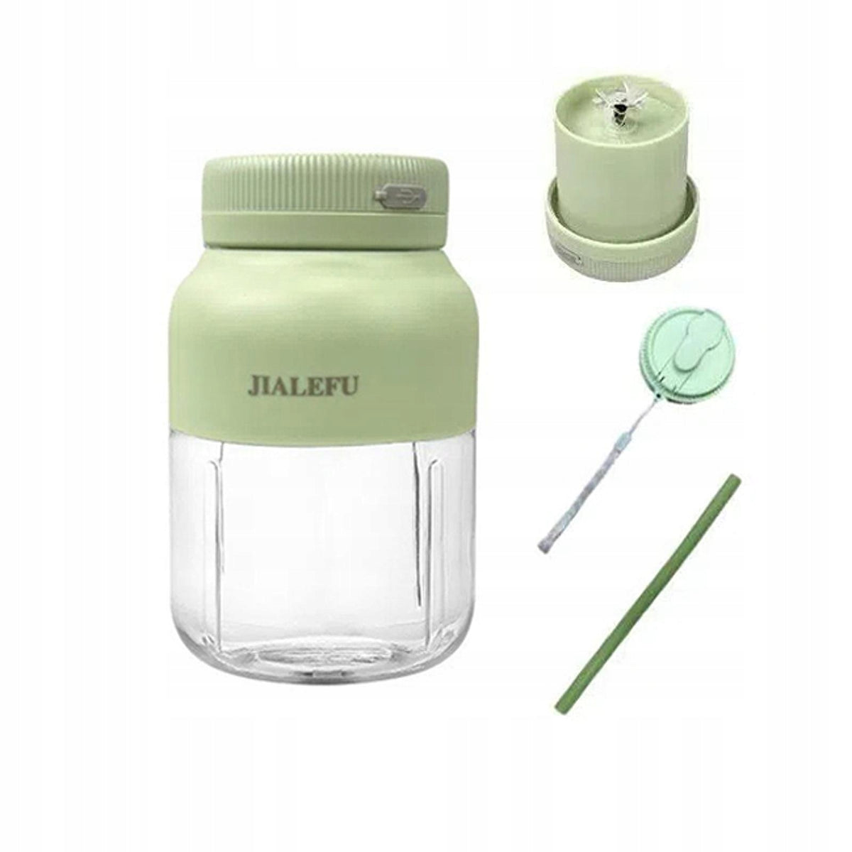 Portable Juicer Blender Sports Bottle Smoothie Machine Practical 1300 Green