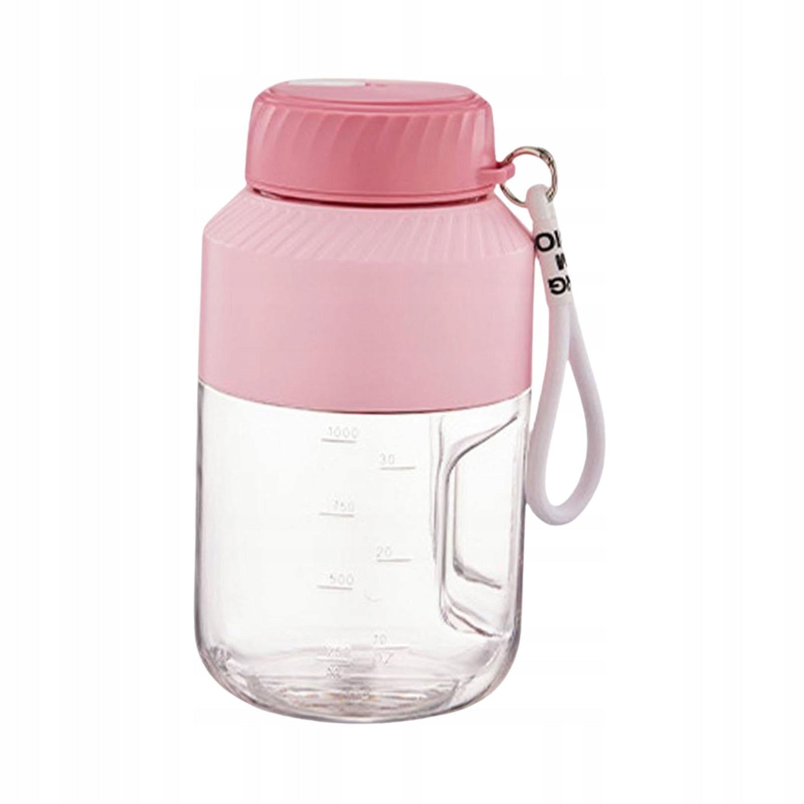 Portable Juicer Blender with and Strap Sports Bottle Pink Single Lid