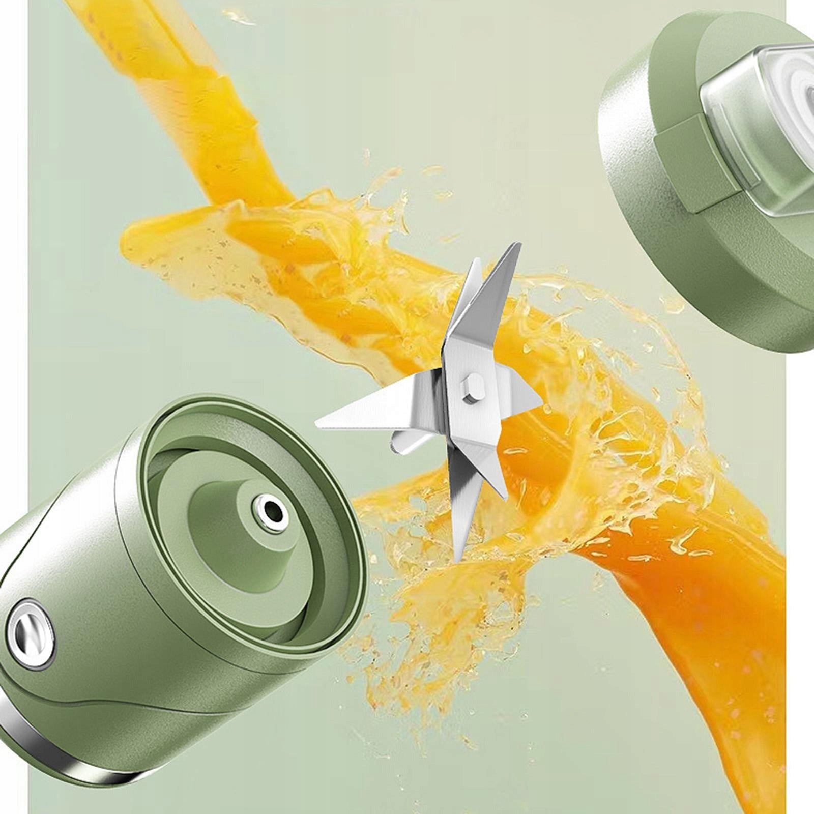 Portable Juicer Mixer Fruit Machine Convenient Versatile Rechargeable White Packaging status original