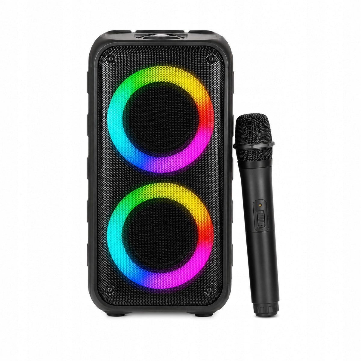 Portable Karaoke Bluetooth LED Speaker Column Microphone For Party Fun