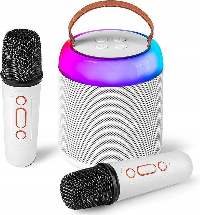Portable Karaoke Speaker for Kids with Two MONODEAL Y2 Microphones
