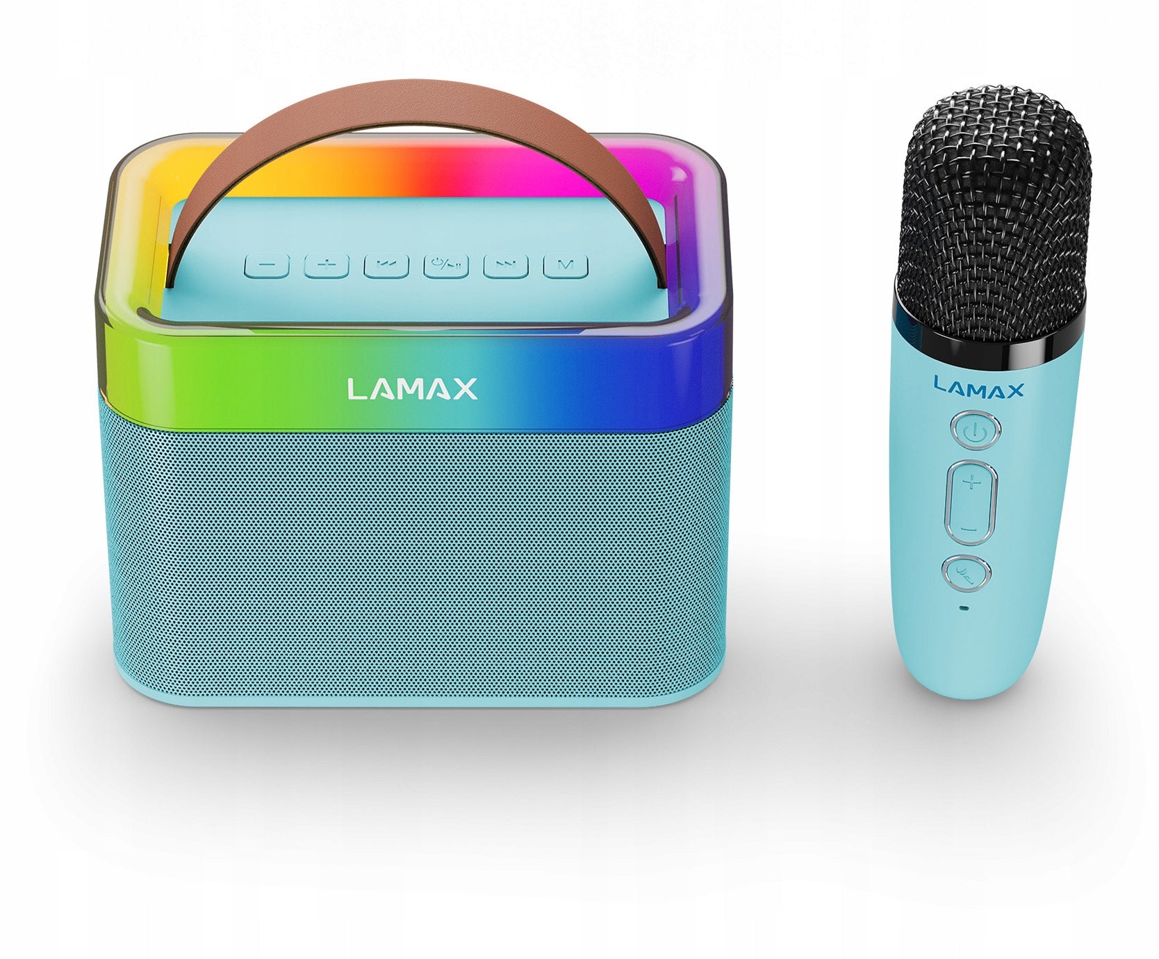 Portable Kids Karaoke Speaker with LED Microphone Voice Changer Packaging status original