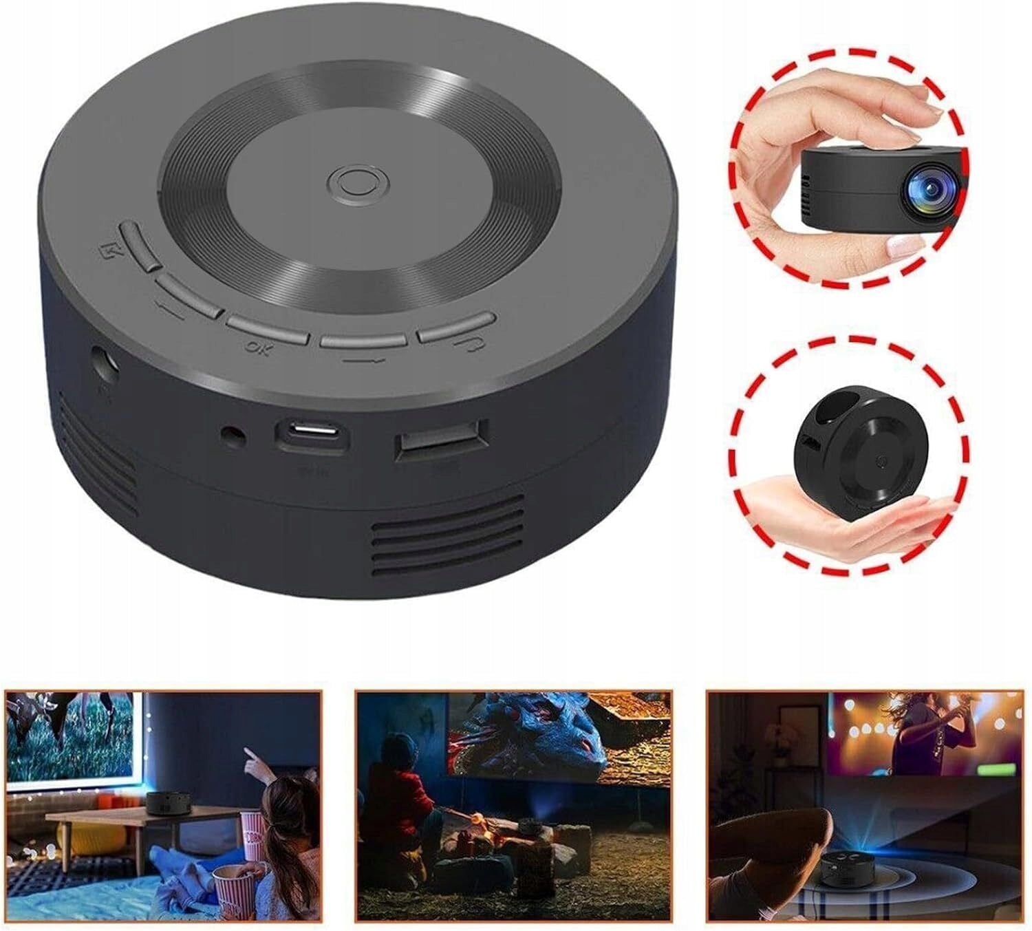 Portable LED Projector for Phone, Perfect Christmas Gift Manufacturer code rzutnik przenośny głośnik hdmi kino premium