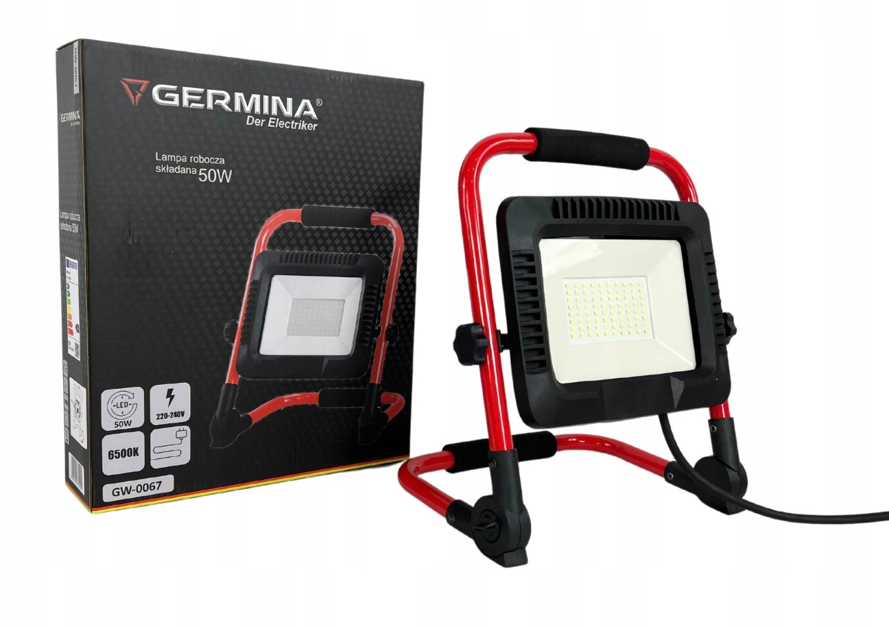 Portable LED floodlight Germina 50W 4500lm 6500K IP65 Brand Germina