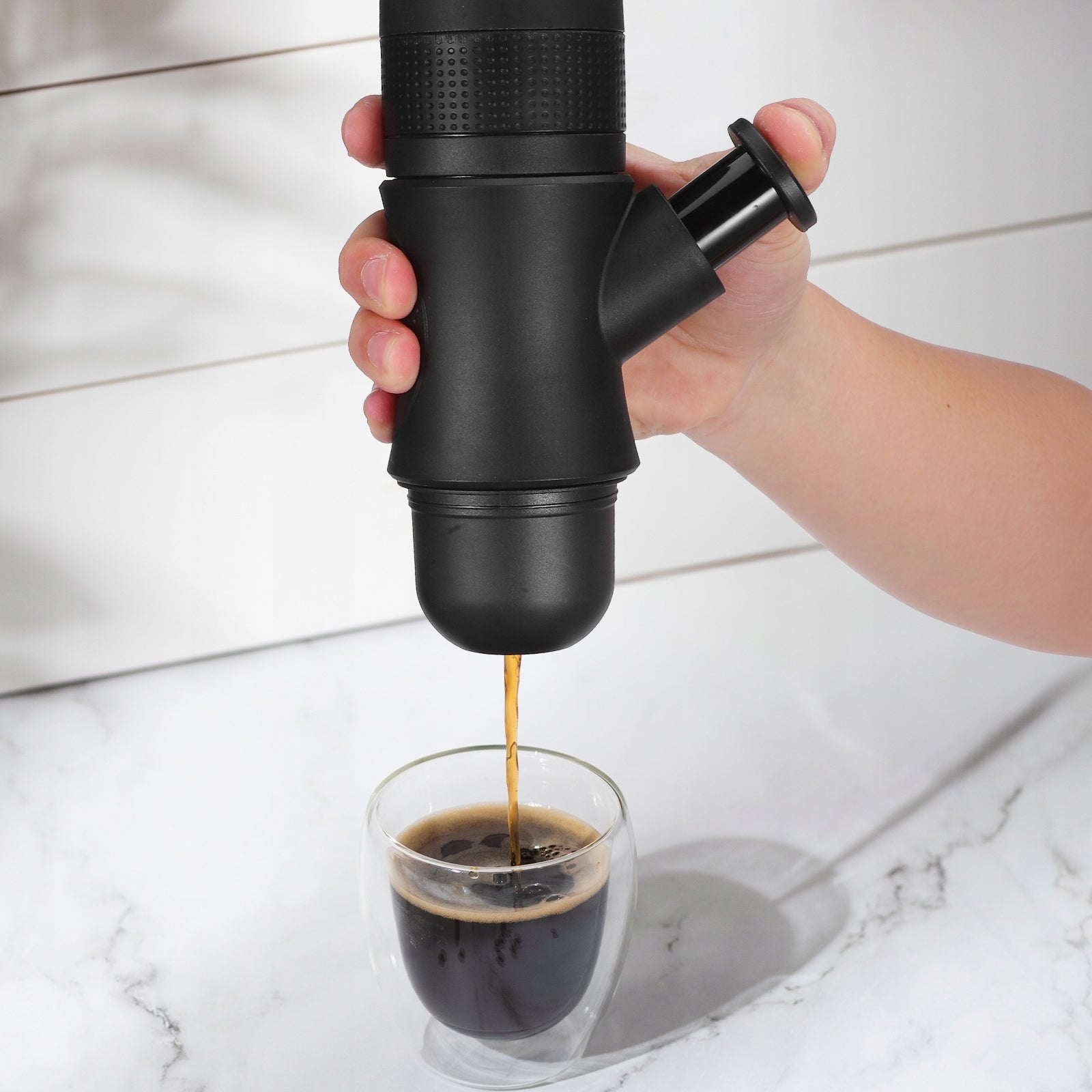 Portable Manual Espresso Maker, Black, 80 ml Capacity Manufacturer code Supvox
