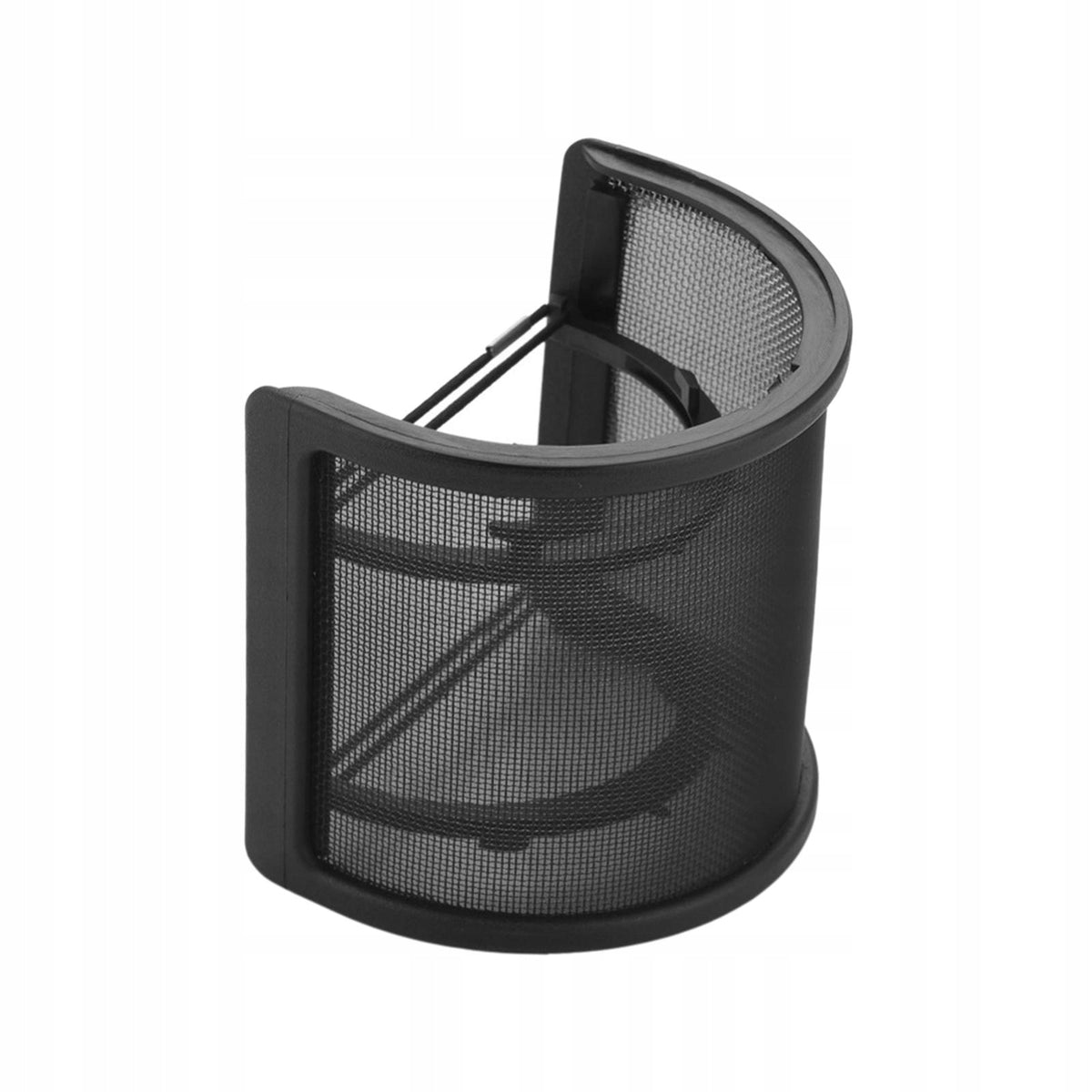 Portable Microphone Pop Shield Windscreen, U Shape, Black without Cotton