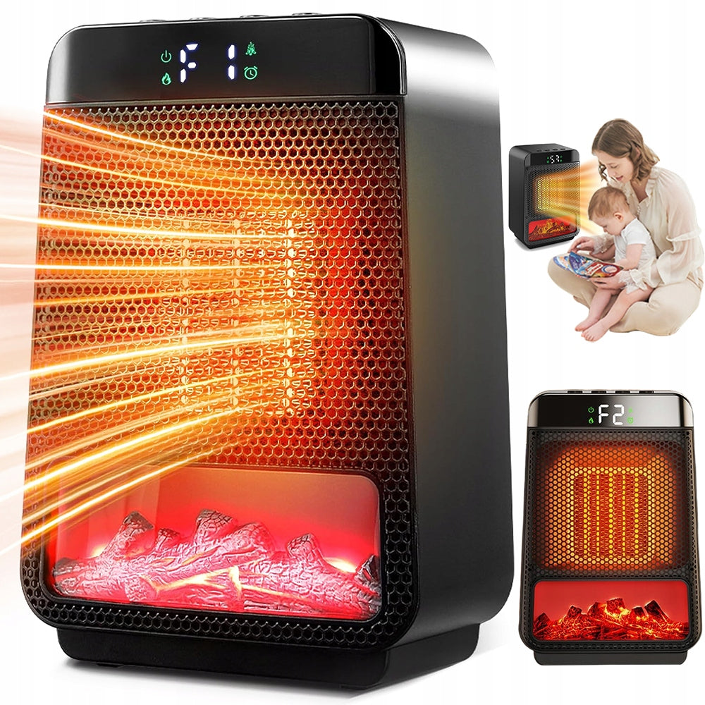 Portable Mini Heater 3D Flame Effect For Small Apartment