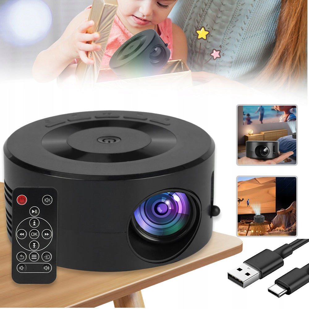 Portable Mini Projector, Built-in Speaker, for Kids Home Theater