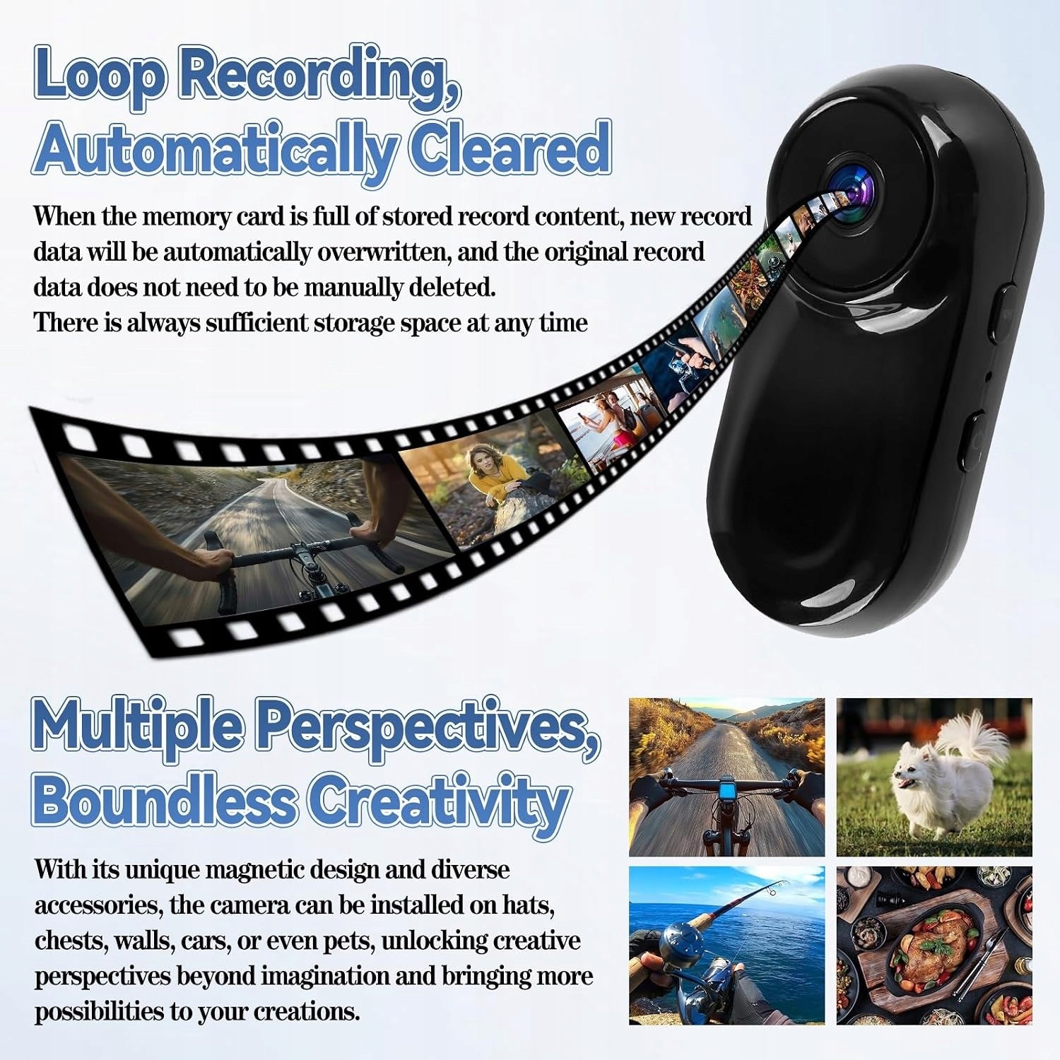 Portable Mini Sports Camera 1080P HD Wide Angle For Vlogs Brand no brand