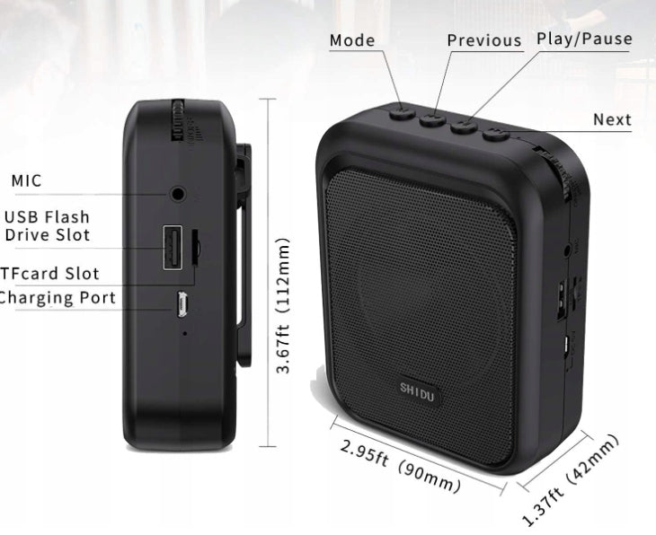 Portable Mini Voice Amplifier SHIDU M100 Bluetooth Speaker Packaging status original