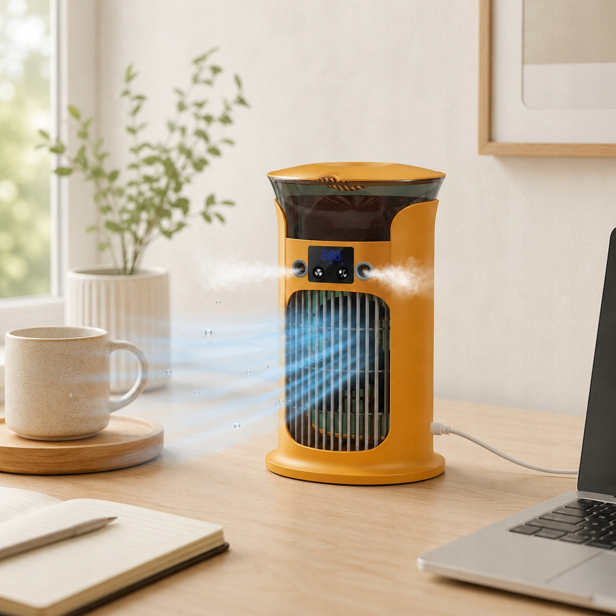 Portable Mist Cooling Fan 880ML USB Air Cooler Humidifier Brand no brand