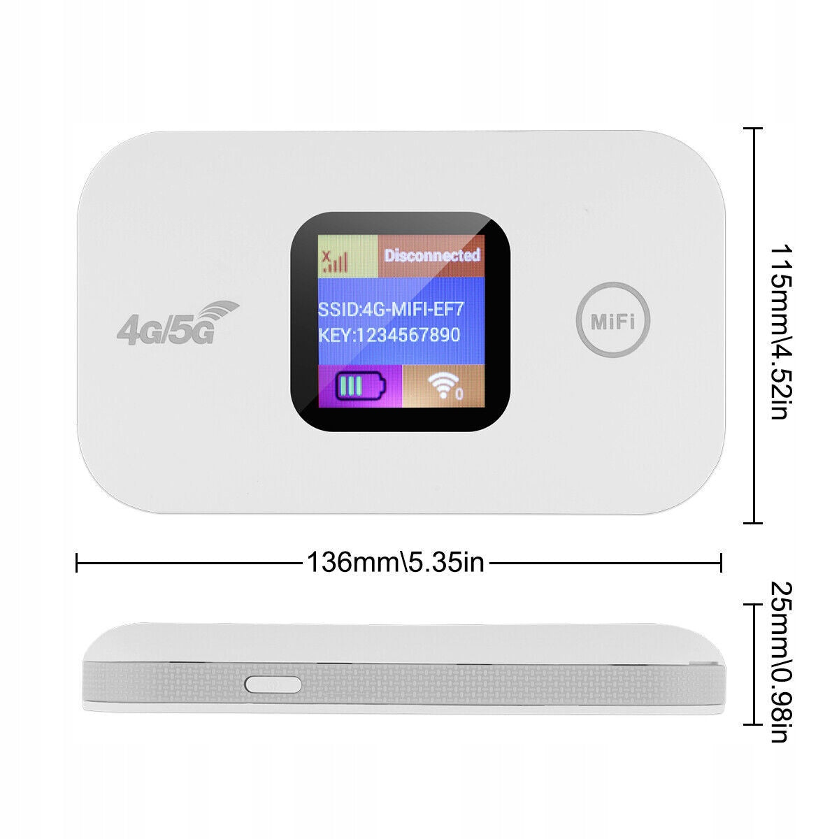 Portable Mobile WiFi Router 5G/4G LTE WiFi SIM Play 150MBPS Manufacturer code FLOUJK33E