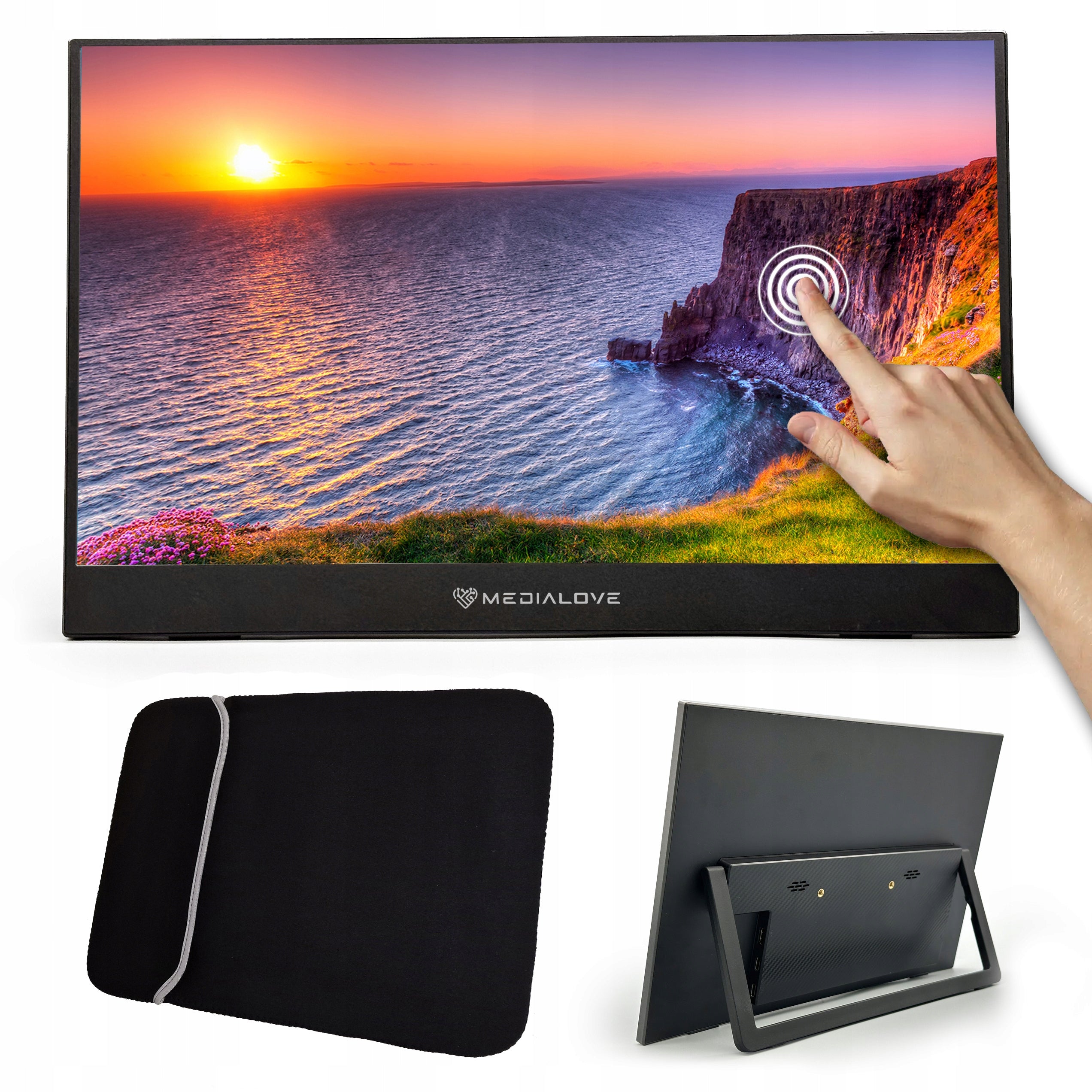 Portable Monitor Medialove 14'' HDR 10 Touch IPS USB-C Full HD VESA