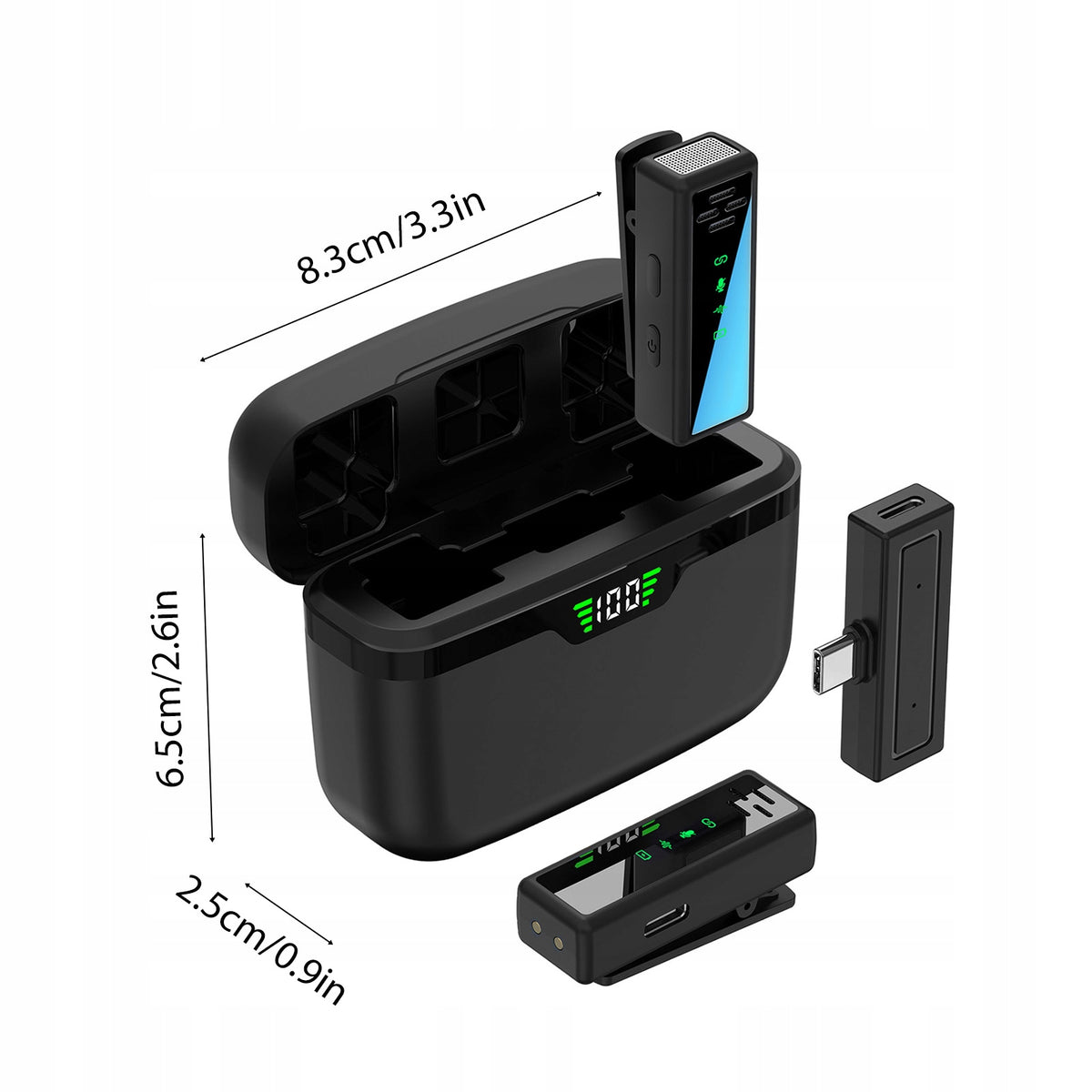 Portable Plug and Play Microphone with Lavalier 2,4G C1 Microphone