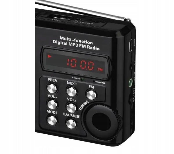Portable Pocket Radio Sencor SRD 215 B FM AUX USB Black Packaging status original