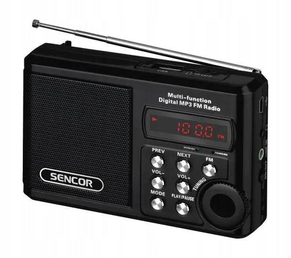 Portable Pocket Radio Sencor SRD 215 B FM AUX USB Black