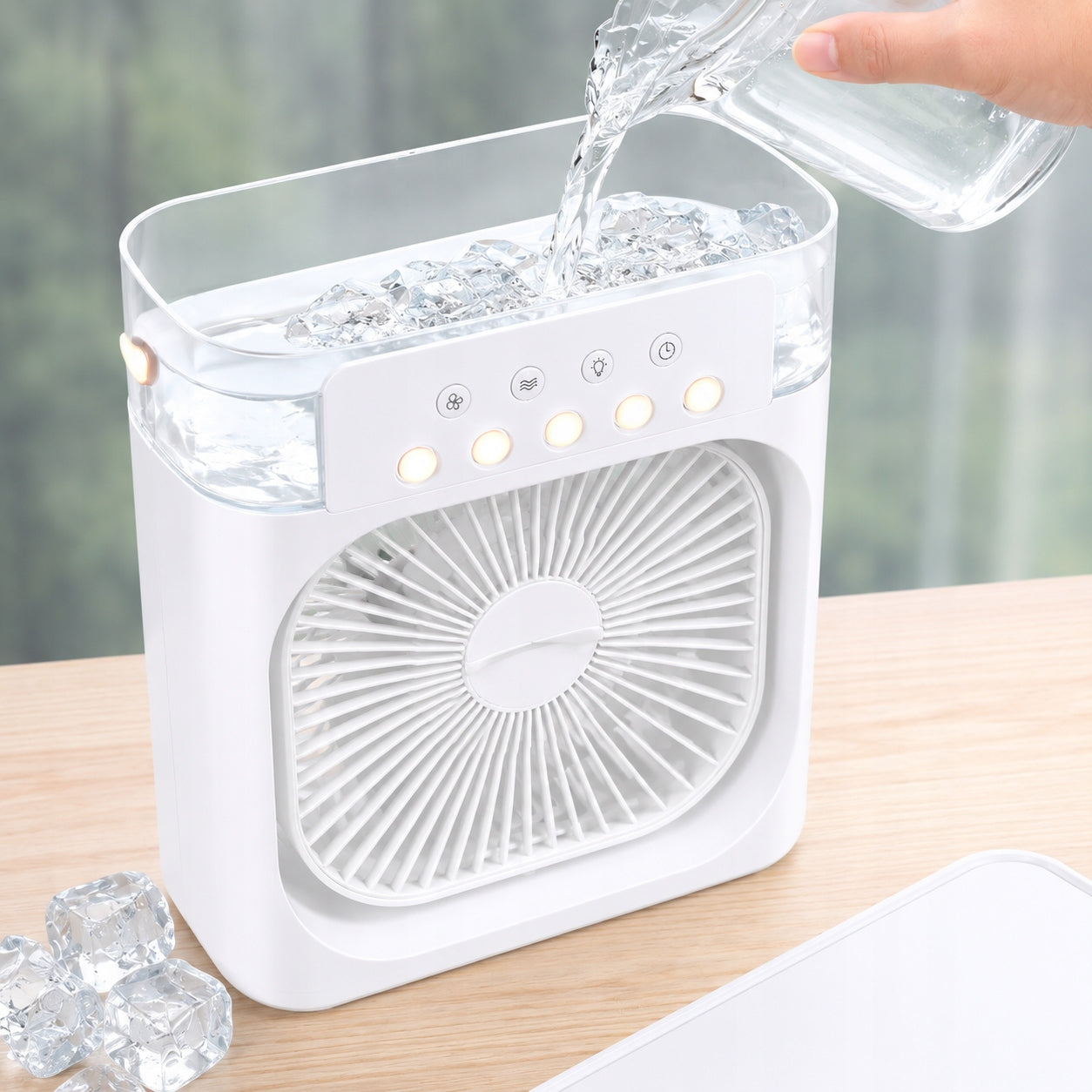 Portable Quiet Fan Humidifier Air Conditioner 3in1 USB for Water White Manufacturer code 6910254887927