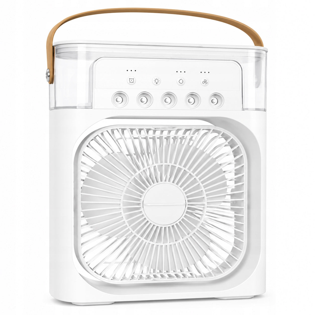 Portable Quiet Fan Humidifier Air Conditioner 3in1 USB for Water White