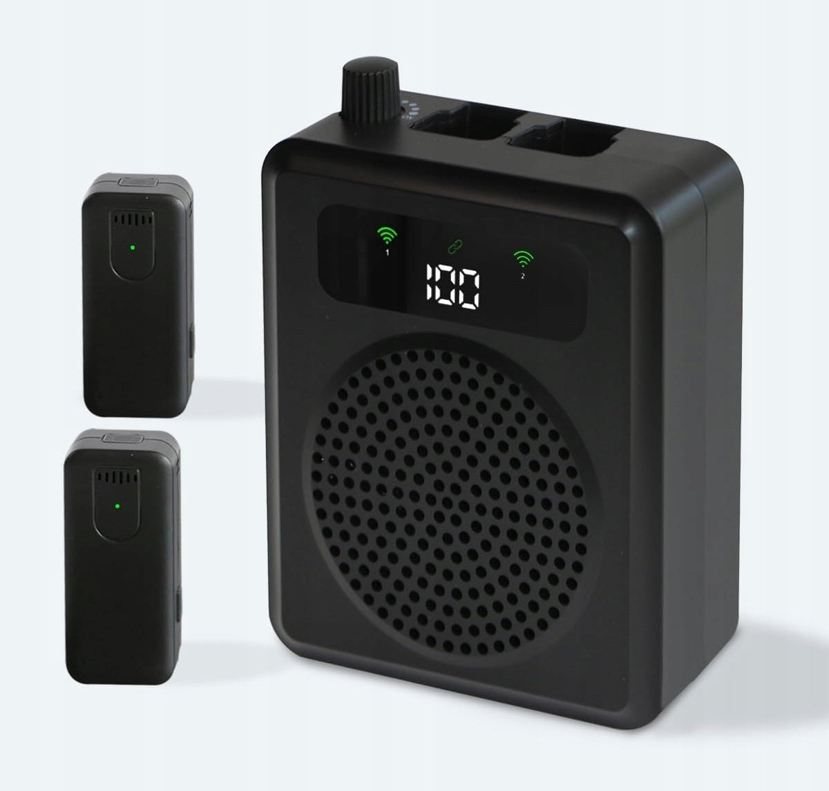 Portable R11 Bluetooth Voice Amplifier with Tie Microphone 2xMicrophone