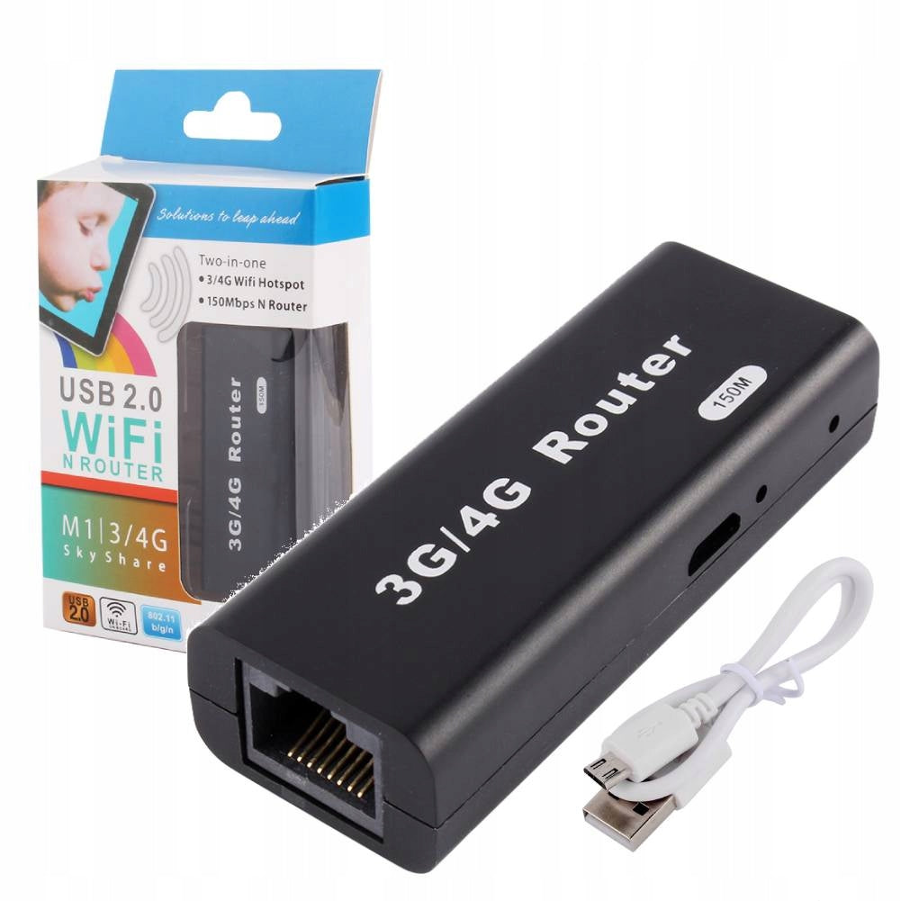 Portable ROUTER 3G/4G WiFi Wlan Hotspot 150Mbps RJ45 USB Wireless