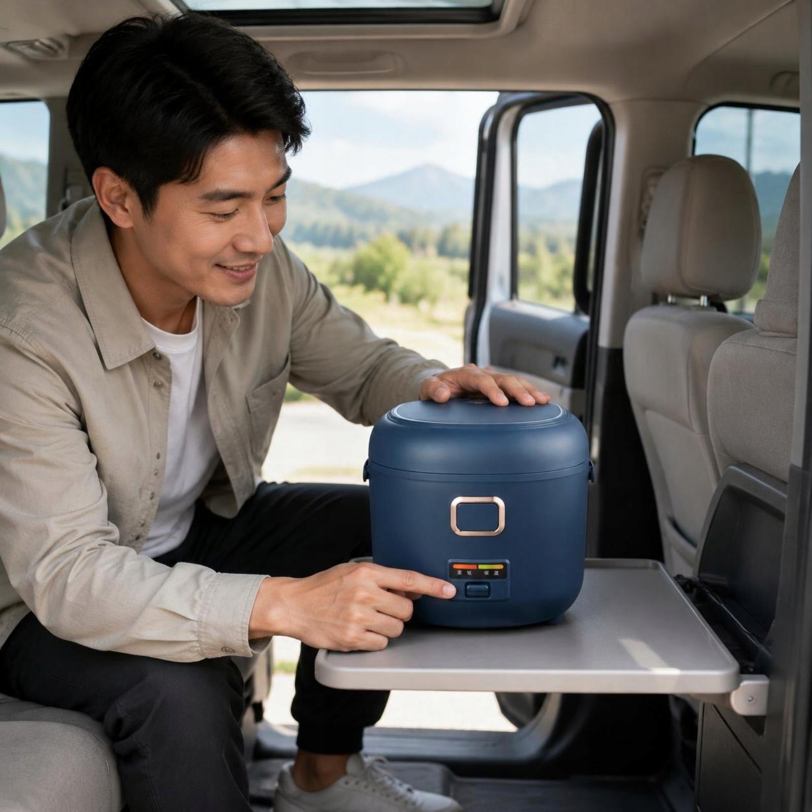 Portable Rice Cooker Keep Heat Retention Travel Rice Cooker 2L 24V Truck Brand no brand