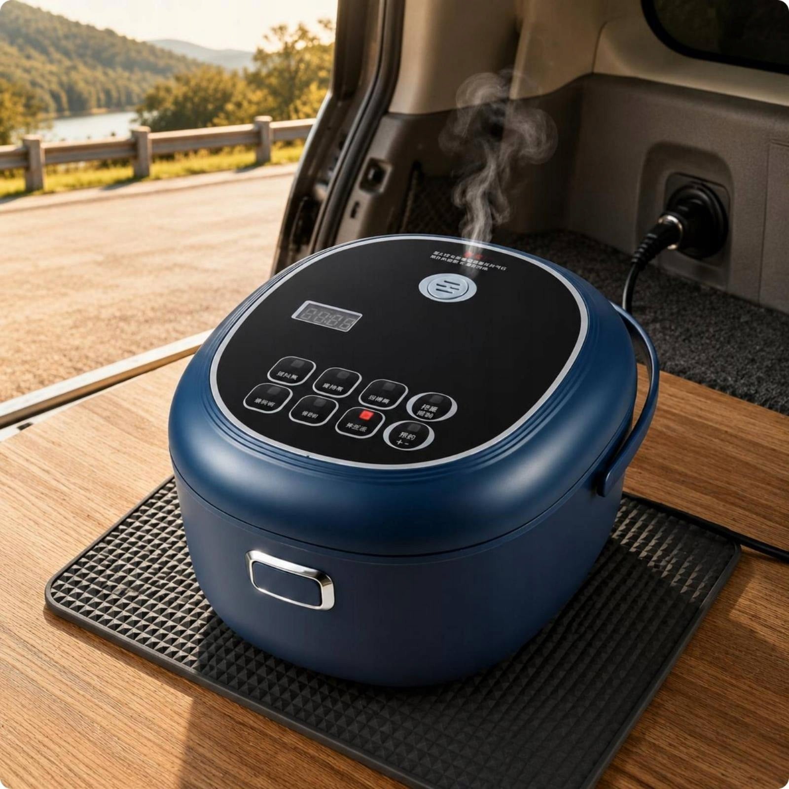 Portable Rice Cooker Keep Heat Retention Travel Rice Cooker 2L 24V Truck Packaging status original