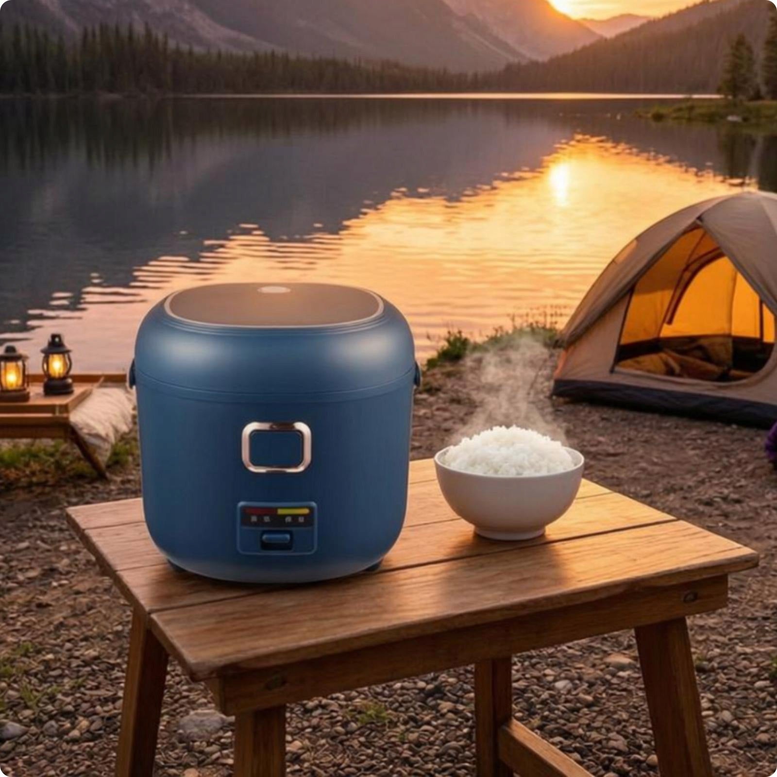 Portable Rice Cooker Keep Heat Retention Travel Rice Cooker 2L 24V Truck
