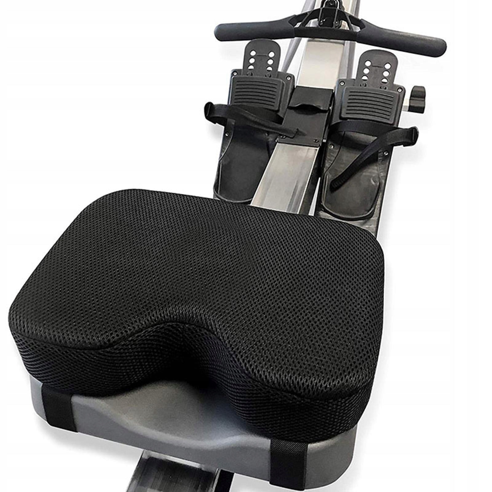 Portable Rowing Machine Seat Cushion Pad Memory Foam Durable Elastic Straps Product height 1 cm