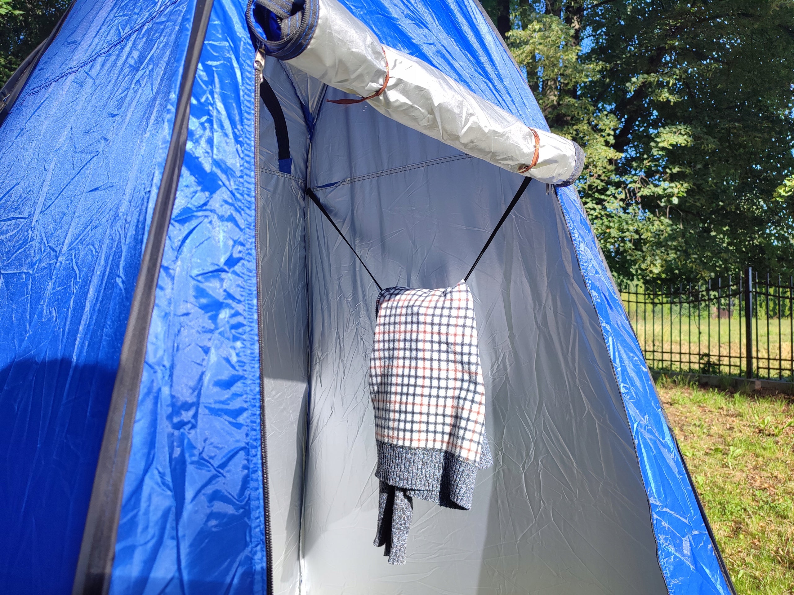 Portable Shower Tent Tourist Toilet Folding Beach Changing Room Color blue