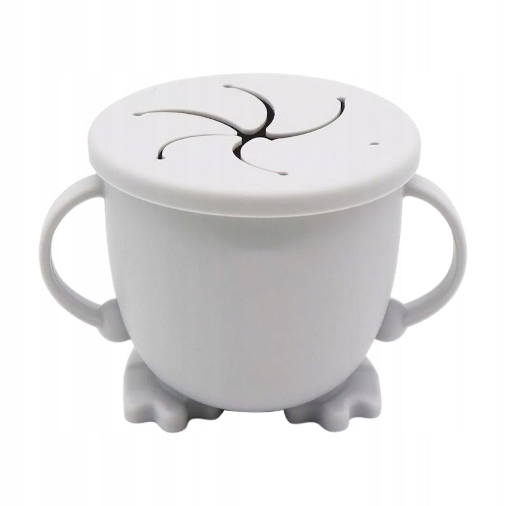 Portable Silica Gel Snack with Lid Snack Container Storage Bowl Light Gray Packaging status no packaging