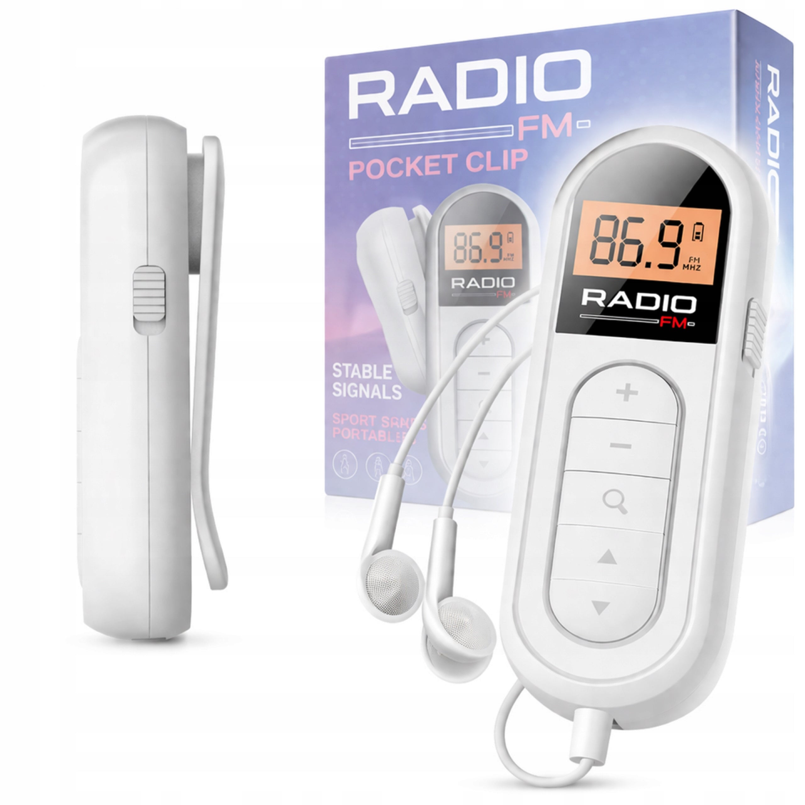 Portable Small FM Radio for Running with Wired Headphones
