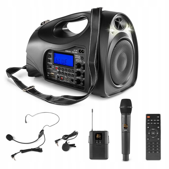 Portable Speaker BT USB FM MICROPHONES LED FLASHLIGHT EAN (GTIN) 8715693327656