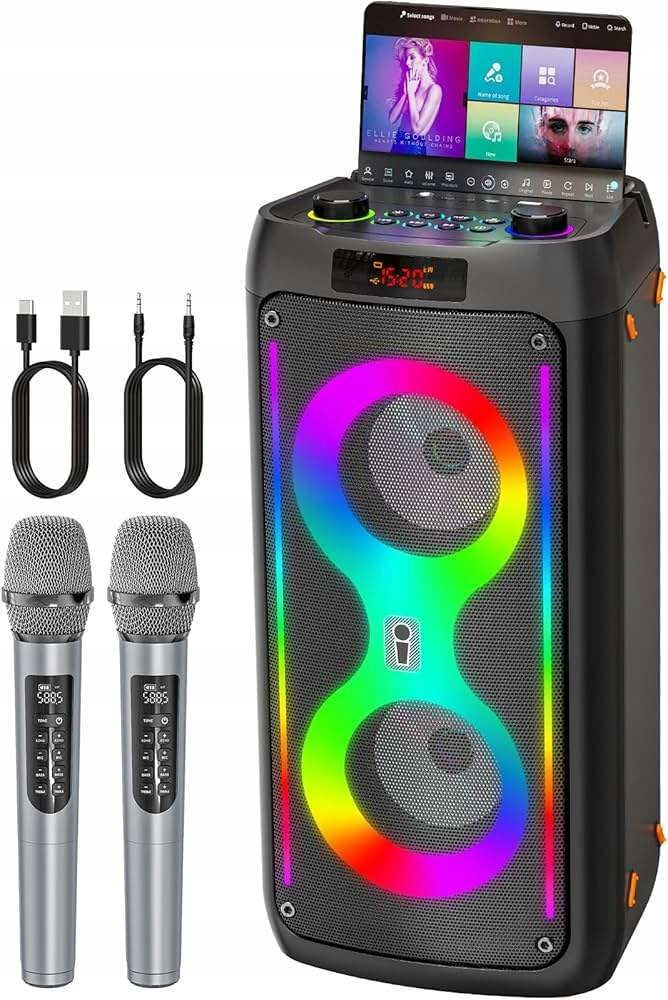 Portable Speaker Karaoke Bluetooth K71 2 Microphones