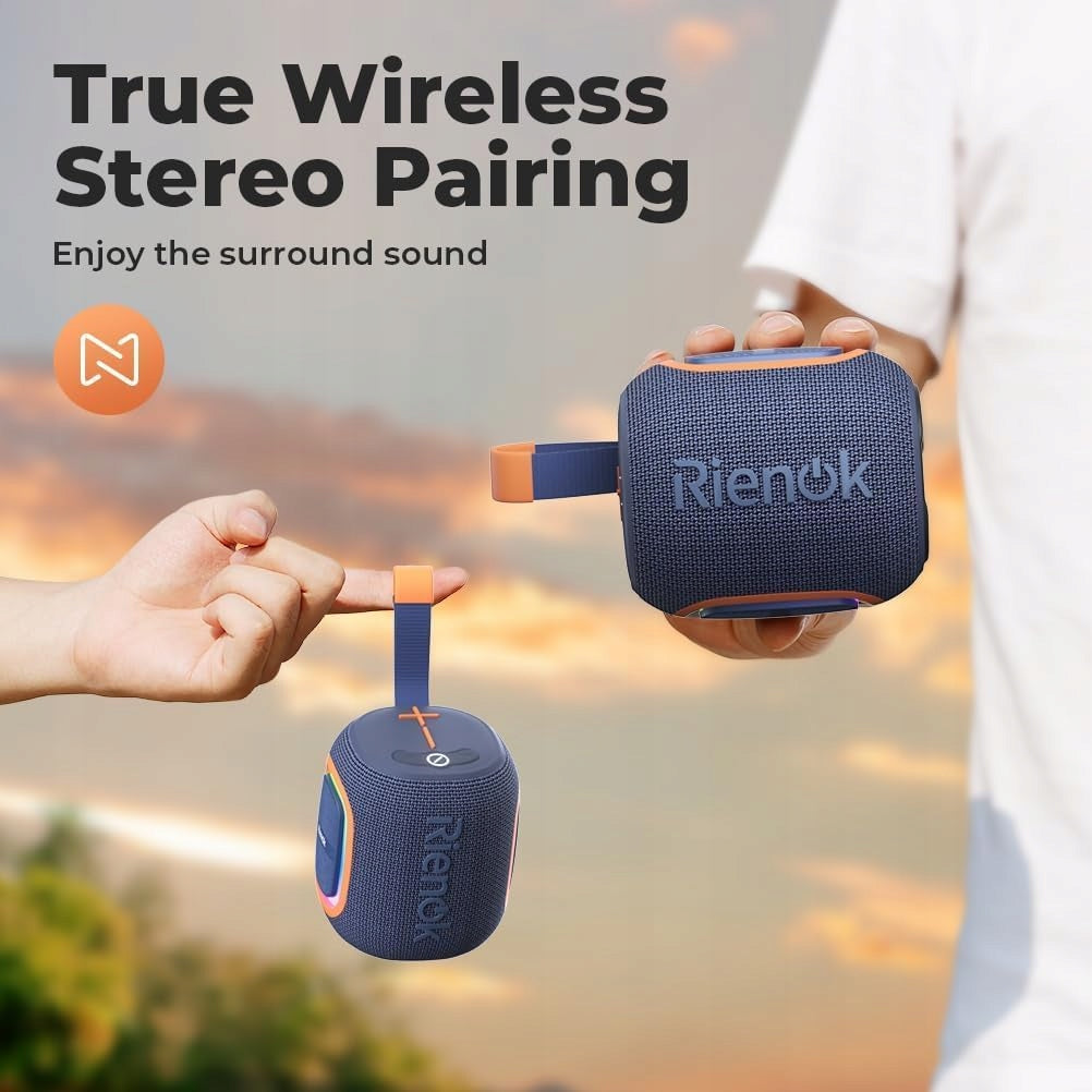 Portable Speaker With Bluetooth Radio AUX TF MIC USB Waterproof Rienok S2 Manufacturer code S21
