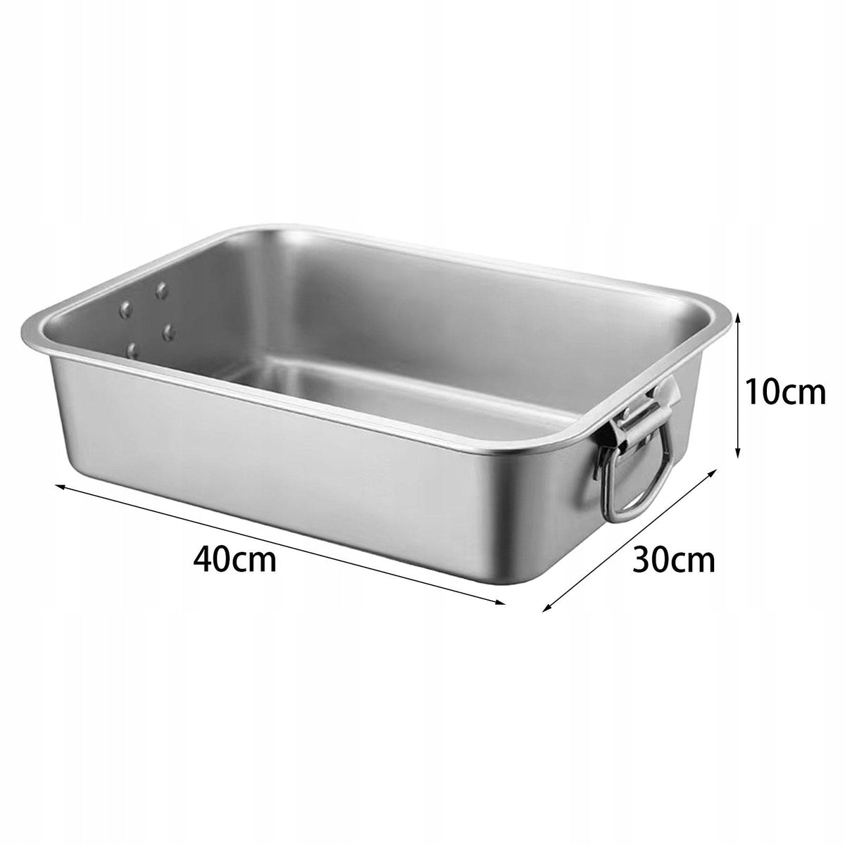 Portable Stainless Steel Cat Litter Box, Open at The Top, 40cmx30cmx10cm Packaging status original