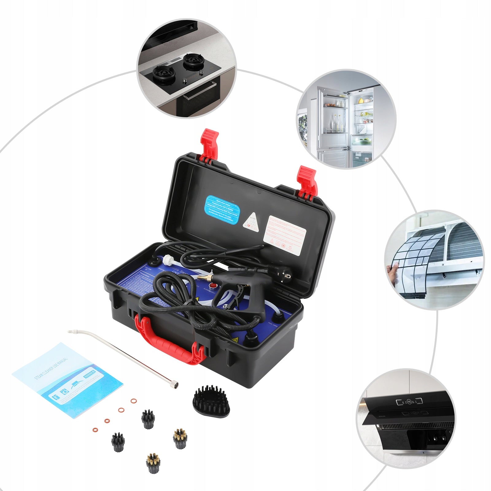 Portable Steam Cleaner, 3000w Steam Cleaning Machine for Range Hoods Clean