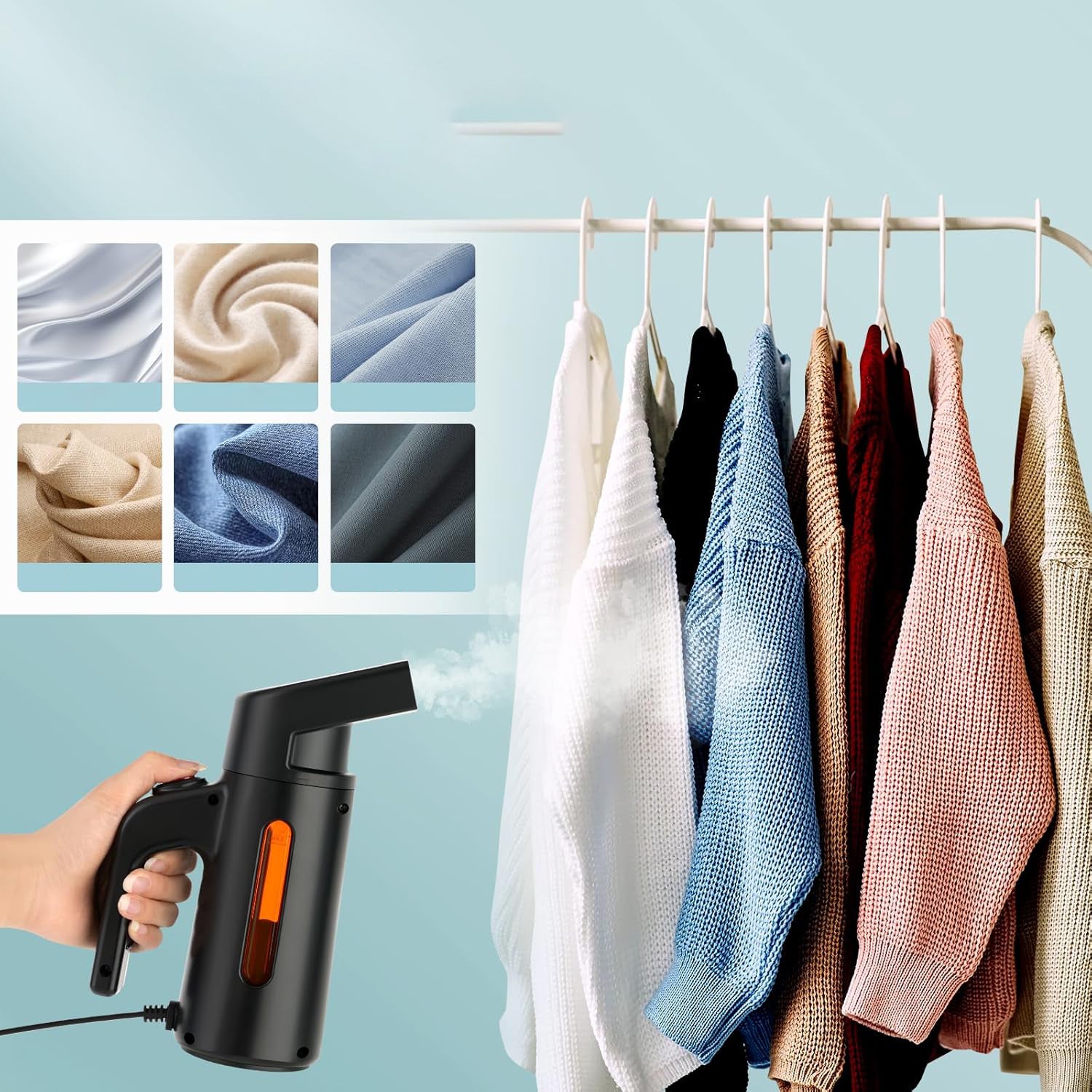Portable Steam Iron 700w Handheld Clothes Steamer Crush Removal Model Aura 40
