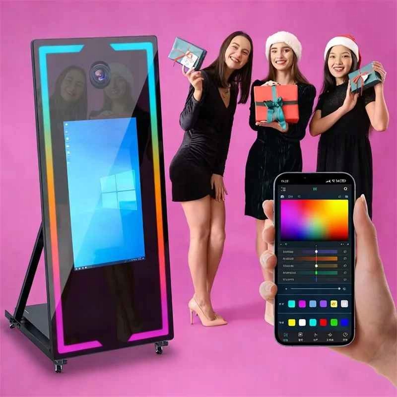 Portable Touch Screen Photo Booth 2026 65 Inch Magic Mirror Brand 100