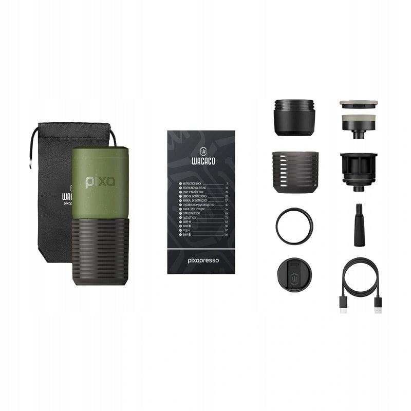 Portable Travel Coffee Maker Wacaco Pixapresso Ground Coffee Capsules Manufacturer code 4897066231051