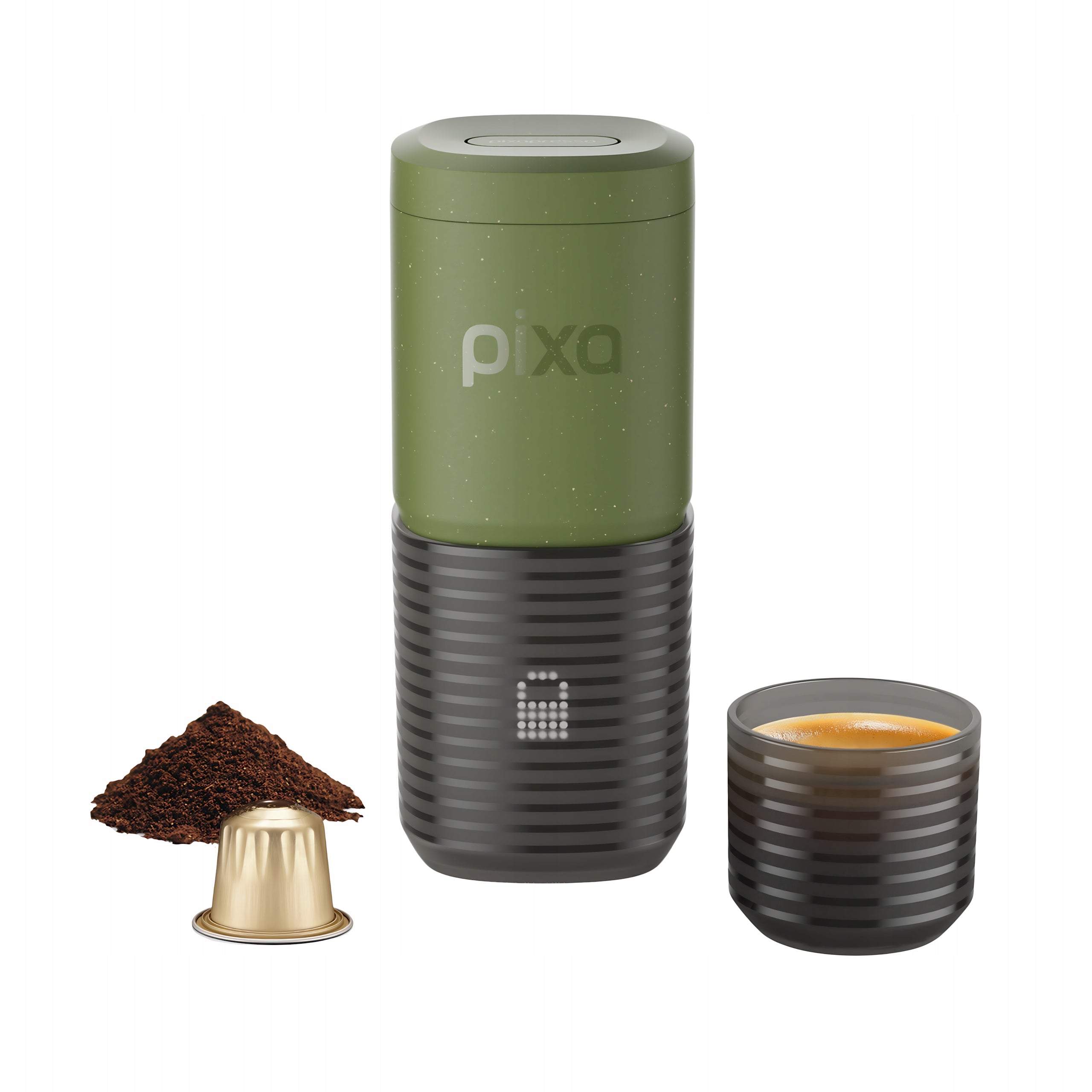Portable Travel Coffee Maker Wacaco Pixapresso Ground Coffee Capsules